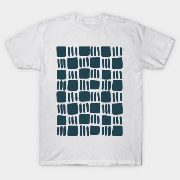 Abstract squares - teal T-Shirt by wackapacka